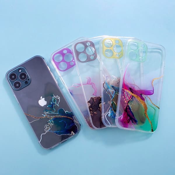 Galaxy A12 (2020/2021) Skal Marble - Orange