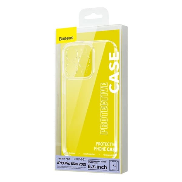 Baseus iPhone 13 Pro Max Skal SuperCeramic + Cleaning Kit - Transparent