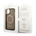 Miniatyrbild 8 av 8: GUESS iPhone 14 Skal Magsafe Gold Outline Translucent - Svart