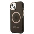 Miniatyrbild 2 av 8: GUESS iPhone 13 Skal MagSafe Gold Outline Translucent - Svart