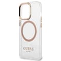 Miniatyrbild 6 av 8: Guess iPhone 13 Pro Max Skal Magsafe Metal Outline - Guld