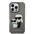 Miniatyrbild 3 av 8: Karl Lagerfeld iPhone 14 Pro Max Skal IML GLIT NFT Karl & Choupette - Svart