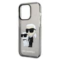 Miniatyrbild 6 av 8: Karl Lagerfeld iPhone 14 Pro Max Skal IML GLIT NFT Karl & Choupette - Svart