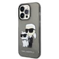 Miniatyrbild 2 av 8: Karl Lagerfeld iPhone 14 Pro Max Skal IML GLIT NFT Karl & Choupette - Svart