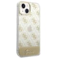 Miniatyrbild 4 av 8: GUESS iPhone 14 Plus Skal Pattern Script - Guld