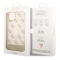 Miniatyrbild 8 av 8: GUESS iPhone 14 Plus Skal Pattern Script - Guld