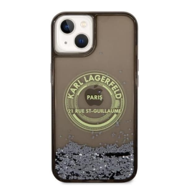 Karl Lagerfeld iPhone 14 Plus Skal Liquid Glitter RSG - Svart