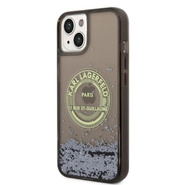 Karl Lagerfeld iPhone 14 Plus Skal Liquid Glitter RSG - Svart