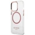 Miniatyrbild 6 av 8: Guess iPhone 13 Pro Skal Magsafe Metal Outline - Rosa