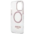 Miniatyrbild 7 av 8: Guess iPhone 13 Pro Skal Magsafe Metal Outline - Rosa