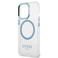 Miniatyrbild 6 av 8: Guess iPhone 13 Pro Skal Magsafe Metal Outline - Blå