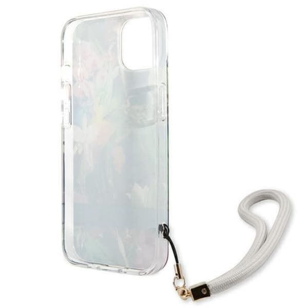 Guess iPhone 13 mini Skal Flower Strap - Blå