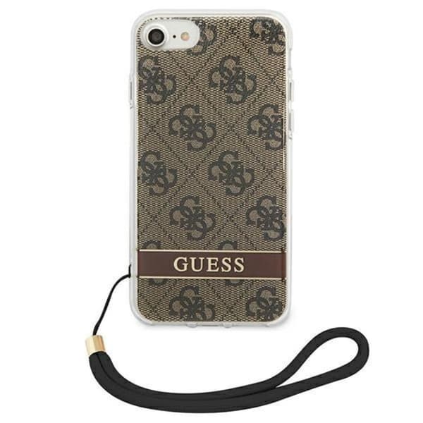 Guess iPhone 7/8/SE (2020/2022) Skal Print Strap - Brun