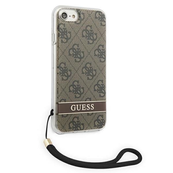 Guess iPhone 7/8/SE (2020/2022) Skal Print Strap - Brun