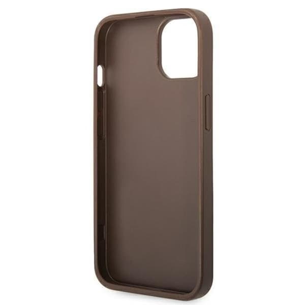 GUESS iPhone 14 Skal Big Metall Logo - Brun