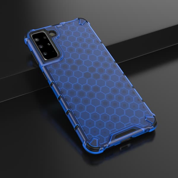 Galaxy S22 Skal Honeycomb Armored - Blå