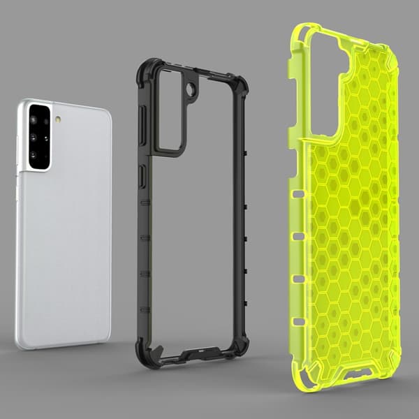 Galaxy S22 Skal Honeycomb Armored - Blå