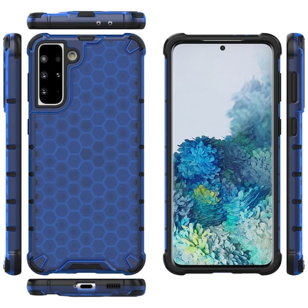 Galaxy S22 Skal Honeycomb Armored - Blå