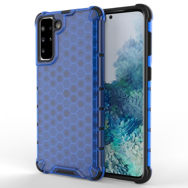 Galaxy S22 Skal Honeycomb Armored - Blå