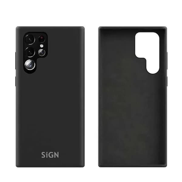 SiGN Galaxy S22 Ultra Skal Liquid Silicone - Svart