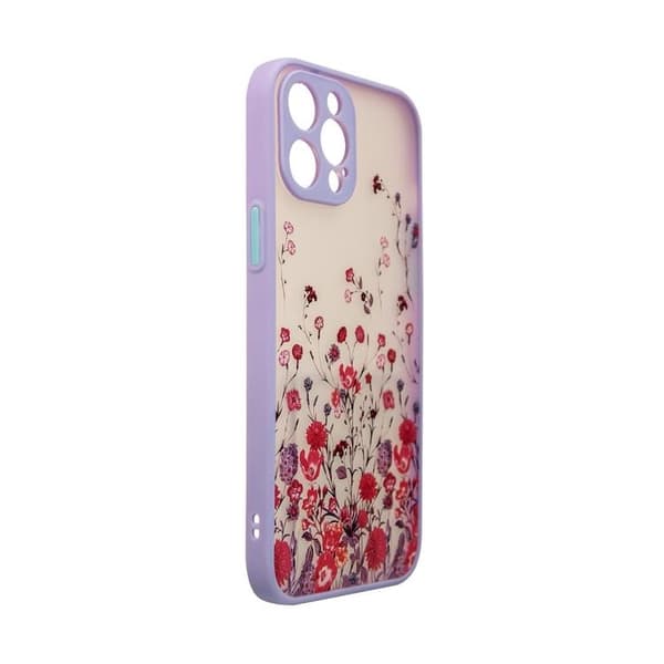 iPhone 12 Pro Max Skal Flower Design - Lila