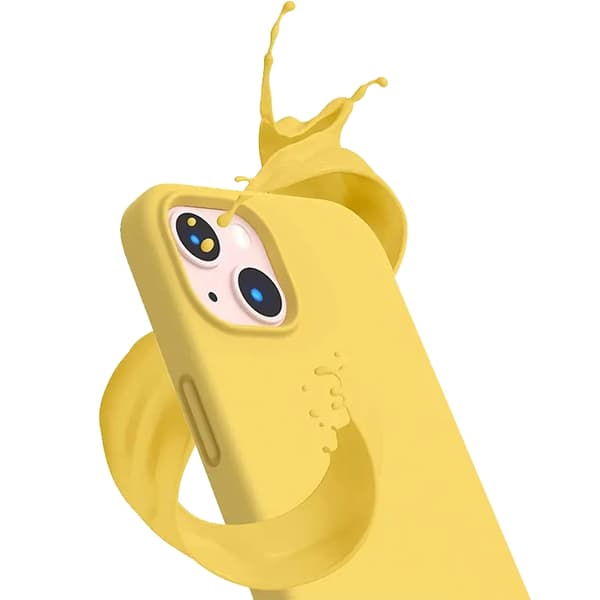 SiGN iPhone 14 Skal Liquid Silicone - Gul