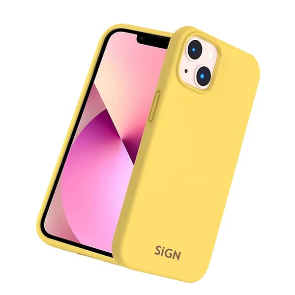 SiGN iPhone 14 Skal Liquid Silicone - Gul