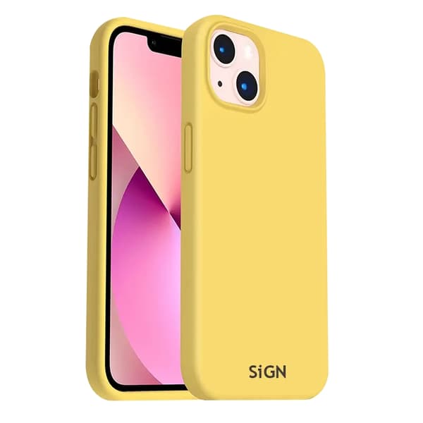 SiGN iPhone 14 Skal Liquid Silicone - Gul