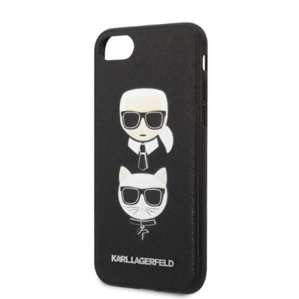 Karl Lagerfeld iPhone 7/8/SE Skal Saffiano Ikonik Karl & Choupette Head