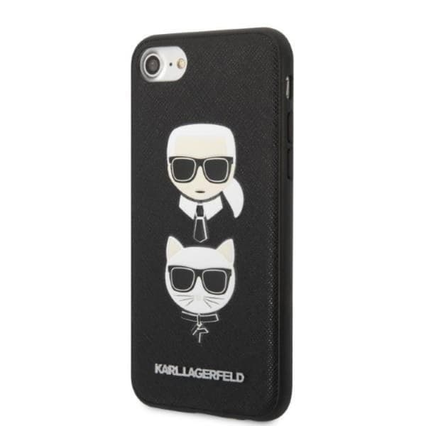 Karl Lagerfeld iPhone 7/8/SE Skal Saffiano Ikonik Karl & Choupette Head