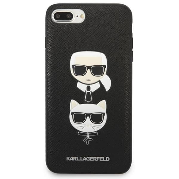 Karl Lagerfeld iPhone 7/8 Plus Skal Saffiano Ikonik Karl & Choupette Head