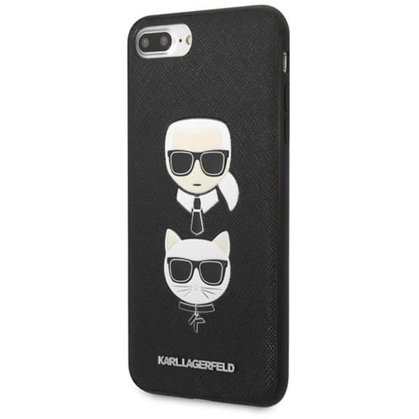 Karl Lagerfeld iPhone 7/8 Plus Skal Saffiano Ikonik Karl & Choupette Head