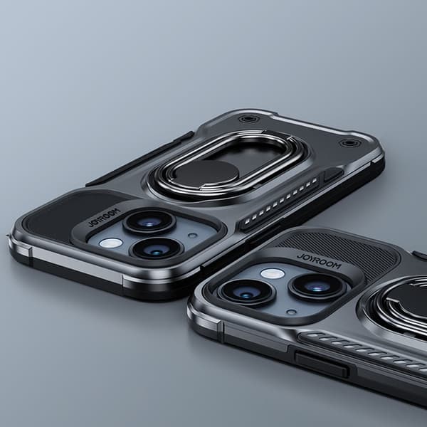 Joyroom iPhone 14 Plus Skal Ringhållare Dual Hinge - Svart