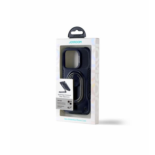 Joyroom iPhone 14 Plus Skal Ringhållare Dual Hinge - Svart