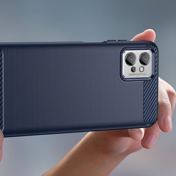Realme C35 Skal Carbon silicone - Svart