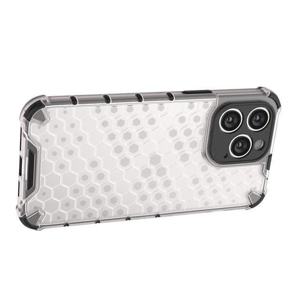 iPhone 14 Pro Max Skal Honeycomb Armored Hybrid - Transparent