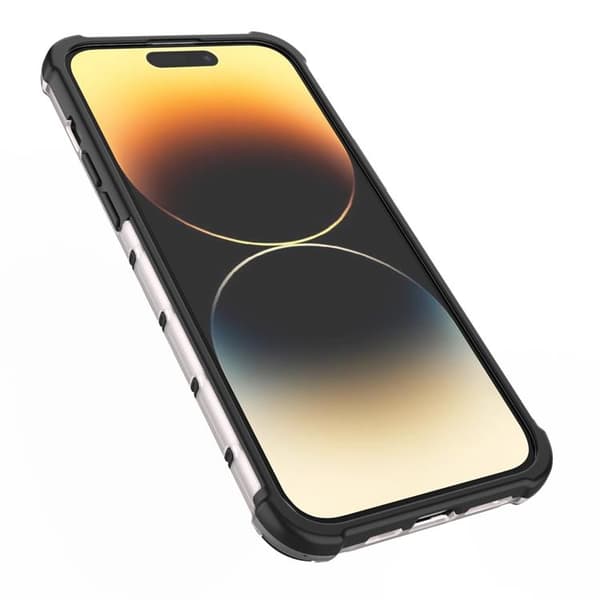 iPhone 14 Pro Max Skal Honeycomb Armored Hybrid - Transparent