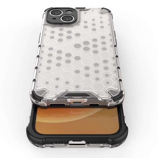iPhone 14 Plus Skal Honeycomb Armored Hybrid - Transparent