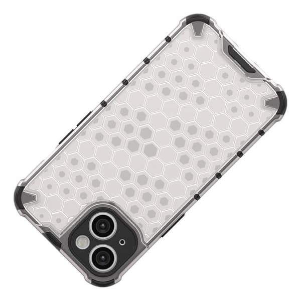 iPhone 14 Plus Skal Honeycomb Armored Hybrid - Transparent