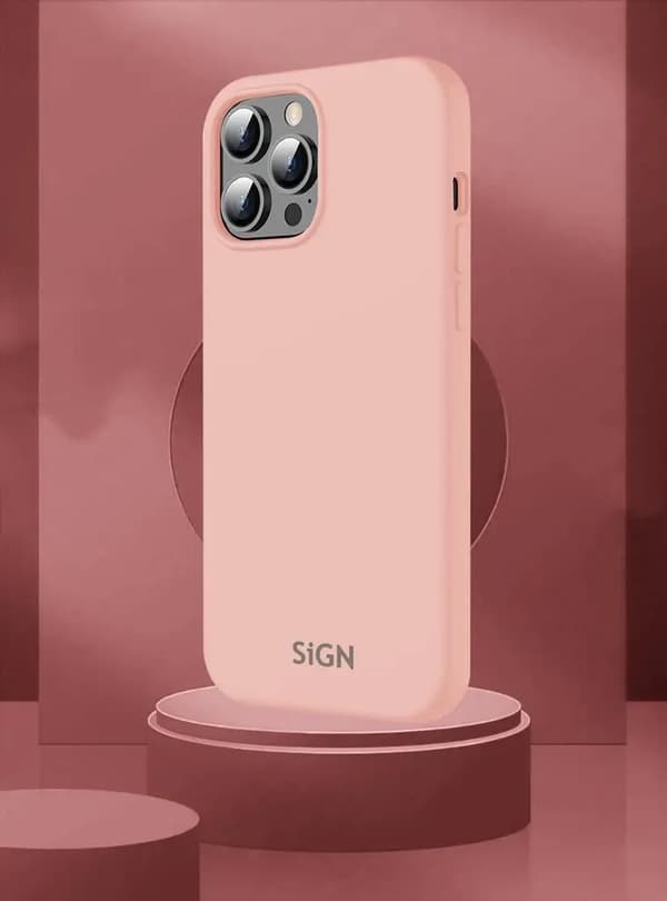 SiGN iPhone 14 Pro Max Skal Liquid Silicone - Sand Rosa