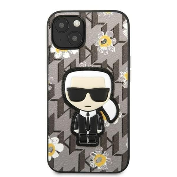 Karl Lagerfeld iPhone 13 mini Skal Flower Ikonik Karl - Grå