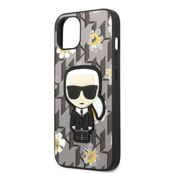 Karl Lagerfeld iPhone 13 mini Skal Flower Ikonik Karl - Grå