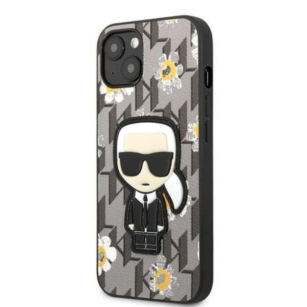 Karl Lagerfeld iPhone 13 mini Skal Flower Ikonik Karl - Grå