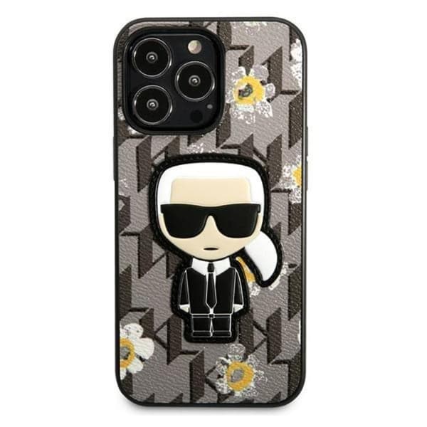 Karl Lagerfeld iPhone 13 Pro Skal Flower Ikonik Karl - Grå