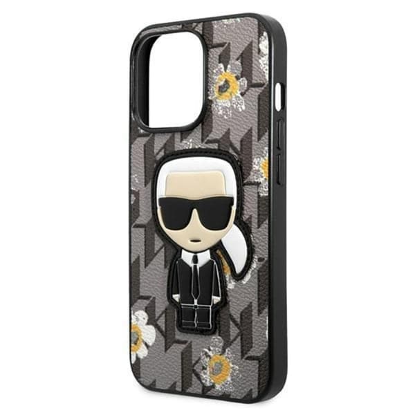Karl Lagerfeld iPhone 13 Pro Skal Flower Ikonik Karl - Grå