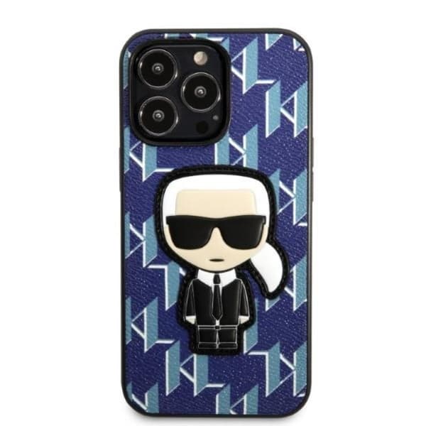 Karl Lagerfeld iPhone 13 Pro Max Skal Monogram Ikonik Patch - Blå