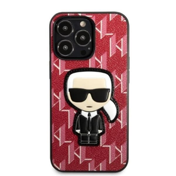 Karl Lagerfeld iPhone 13 Pro Max Skal Monogram Ikonik Patch - Röd