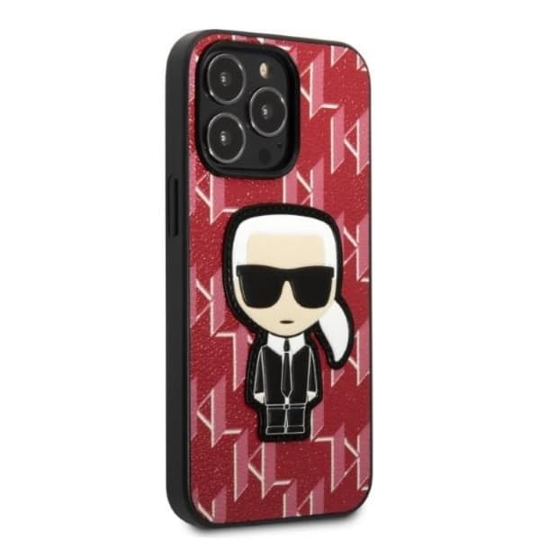 Karl Lagerfeld iPhone 13 Pro Max Skal Monogram Ikonik Patch - Röd