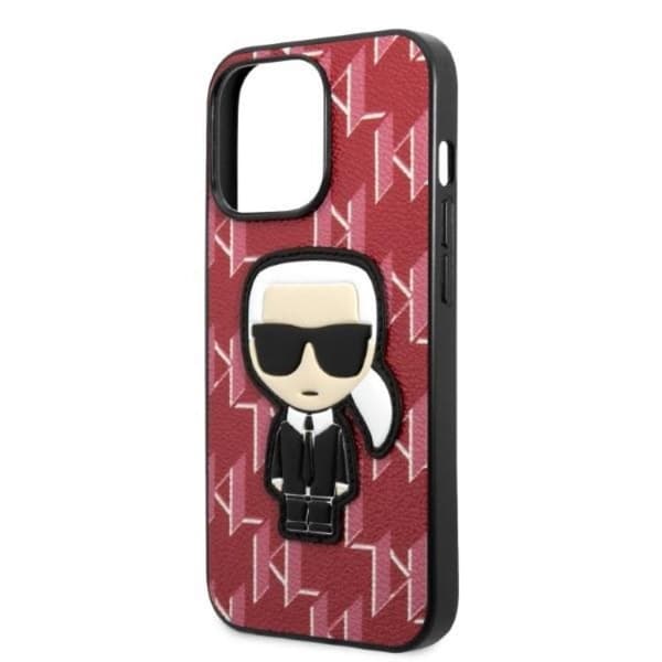 Karl Lagerfeld iPhone 13 Pro Max Skal Monogram Ikonik Patch - Röd