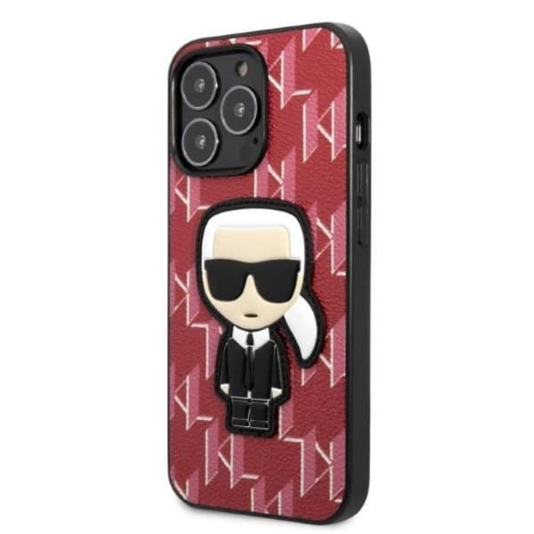 Karl Lagerfeld iPhone 13 Pro Max Skal Monogram Ikonik Patch - Röd
